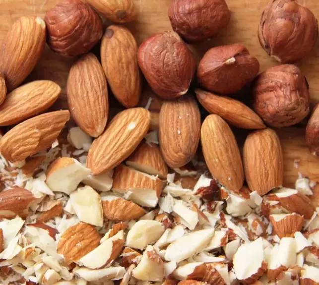 almonds and hazelnuts for strength